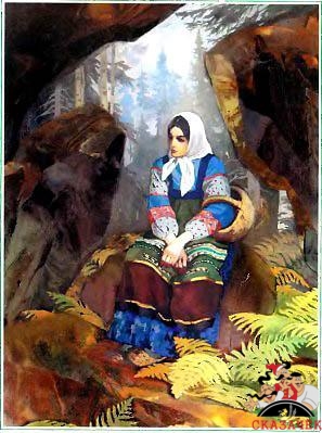 Катя — Данилова невеста  с лукошком в лесу
