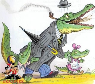 Мойдодыр крокодил дети и папа отец
