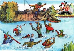 Семеро храбрецов в пруду озере