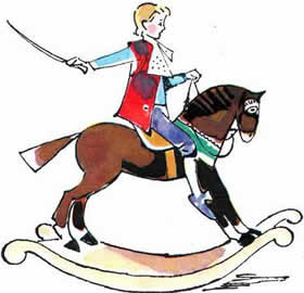 мальчик с саблей на лошади